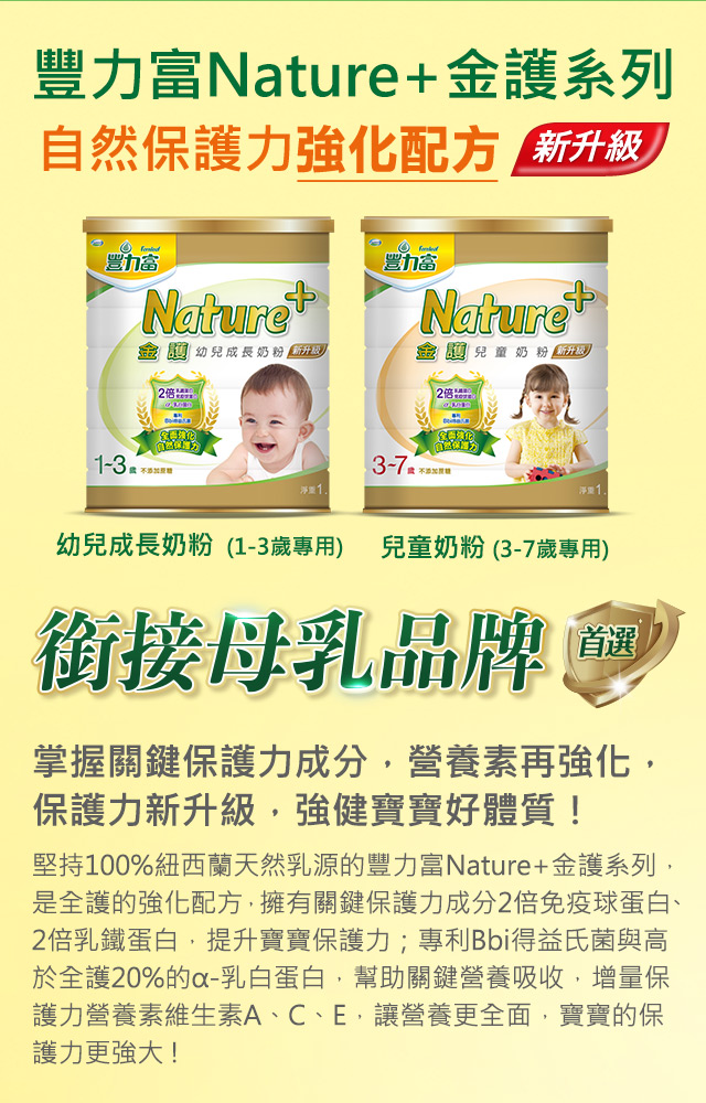 豐力富Nature+金護系列 自然保護力強化配方